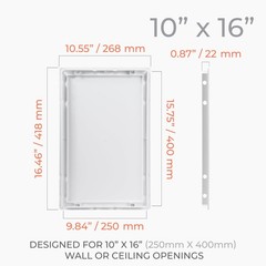 10×16 Inch White Access Panel Drywall ABS Plastic Square Wall Ceiling Door