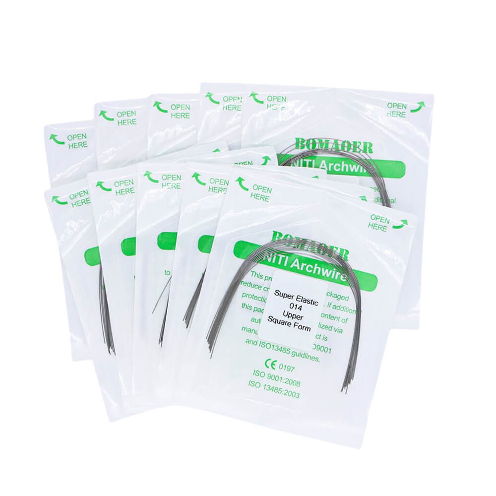 100×Dental Orthodontic Super Elastic Niti Round Arch Wire Square Form 014 Upper