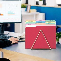 File Folders Letter Size Red, 100 Pack Manilla Folders 8.5 x 11 1/3-Cut Tabs,