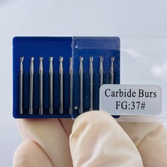 10Pc Dental Tungsten Carbide Inverted Cone FG-35/36/37 Burr High Speed Handpiece