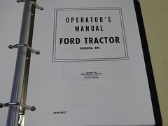 Ford 2N, 8N, 9N Tractor Repair Service Manual, Parts Catalog, Operators Manual