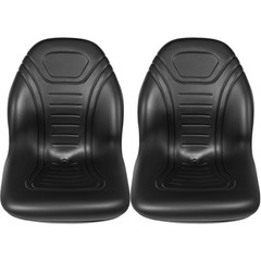 VEVOR Tractor Seat High Back Mower Seat Black Vinyl Forklift Drain Hole Pair