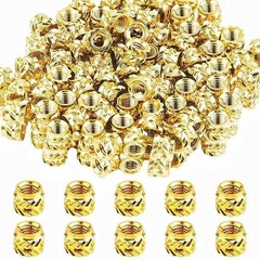 100 PCS M3 Threaded Insert x 4mm x 5mm Heat Set Inserts, 3D Printing Gold