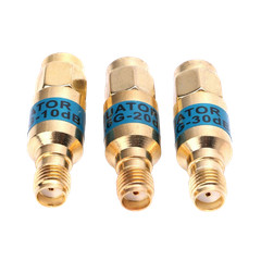 DC-6GHz 2W SMA Fixed Attenuator Brass Gold Attenuator 3db 6db 10db 15db20db 30db