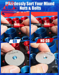 66 Nut And Bolt Thread Checker With Storage Box, Thread Checker Measuring