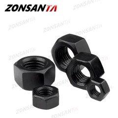 M2–M16 Hex Nuts Grade 8.8 Black Carbon Steel Metric Hexagon Nuts High Strength
