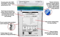 Secur-Pak Deposit Bags with Pocket – Pack of 100 – Premium, 9″ x 12″, clear