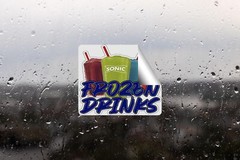 FROZEN DRINKS | Laminated Vinyl Decal Sticker Label