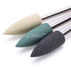 12pcs/kit Dental SILICONE Polishers Polishing Burs Resin Base Acrylic 2.35mm