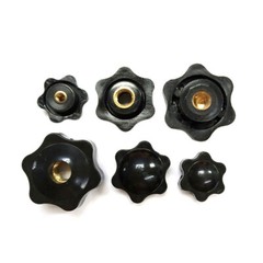 Thumb Screw Bolts Female Thread Black Round Fluted Clamping Knob M4 to M12