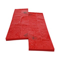 Concrete?Texture?Mold,?Cement?Texture?Wall?Mold Red PU 28.15*11.81*0.71 in NEW