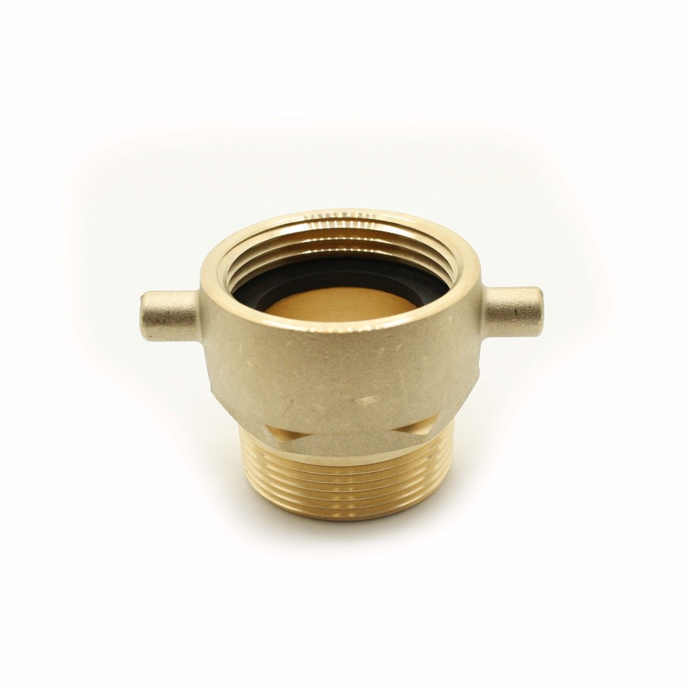 1-1/2 Inch Female NPSH x 1-1/2 Inch Male NPT Brass Swivel Fire Hose / Hydrant