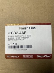 Sioux Chief FinishLine Adjustable Drainage System Rough-In Plug 832-AF 10-Pack