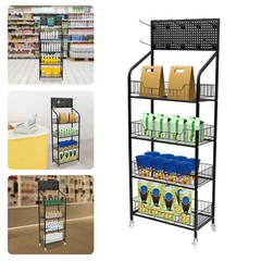 4 Tier Retail Snack Candy Display Rack Stand Display Organizer Basket Holder