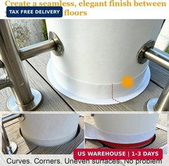 Self-Adhesive Flexible Baseboard Molding Trim – 40 Ft Vinyl Wall Base for Curved