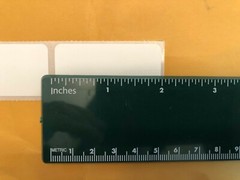 100 pieces Adhesive blank white scrap labels, 2″x1″ synthetic material 