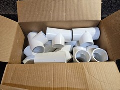 (QTY 10) Nibco 401-025 2-1/2 Inch Slip x Slip x Slip Schedule 40 PVC Tee White