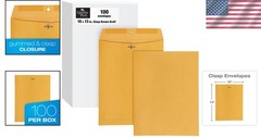 Heavyweight 10×13 Clasp Envelopes – Secure Gummed Closure for Reliable Mailing