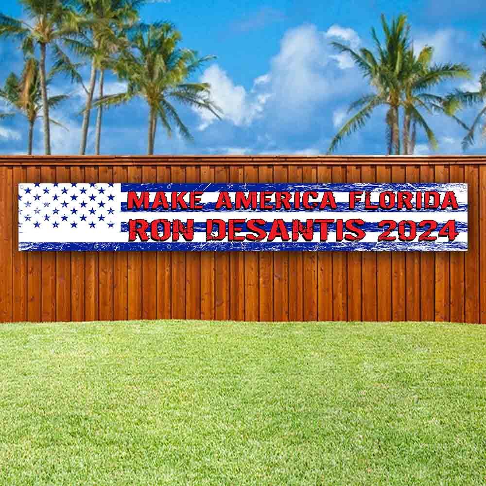 DESANTIS 2024 XXL Banner Advertising Vinyl Flag Sign Many Sizes LARGE SIZE ELECT
