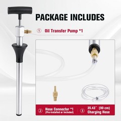 Rogvoc HVAC Oil Charge Pump with Backflow Prevention, Manual Refrigeration Oi…