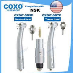 COXO Dental Turbine Fiber Optic High Speed Handpiece LED Coupler 6 Pin Fit KAVO