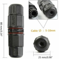 2PK Junction Box Waterproof IP68 Electric Cable Wire Plug Connector Protection