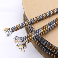 12MM Wide Soft Braided Expandable Sleeve PP Cotton Yarn+PET Cable Wire Sheathing