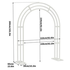 Heavy Duty Bridal Metal Wedding Arch Stunning Garden Arbor Floral Backdrop Stand