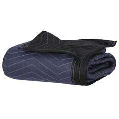 48 Moving Blankets 80″x72″ Protective Shipping Packing Pads Furniture Blue/Black