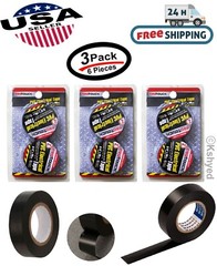6 Rolls General 3/4″ X 20 yds Vinyl PVC Black Insulated Electrical Tape (3 Pack)