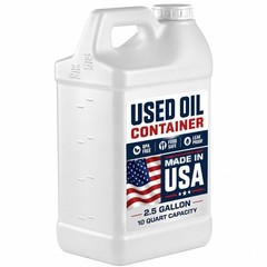 2.5 Gallon Used Oil Container – Leak Proof Motor Oil Disposal Jug, 10 Quart Recy