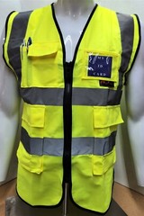Hi Visibility Reflective Yellow Safety Vest with ID POCKET (Small to 2XL)
