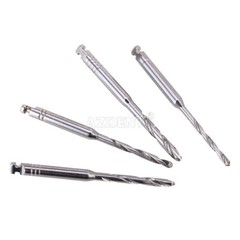 Dental Fiber Posts Resin High-intensity Screw Thread Glass & 4 Drills AZDENT