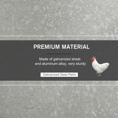 Automatic Chicken Feeder Galvanized Steel Poultry Feeders, 25 Lbs of Feeds