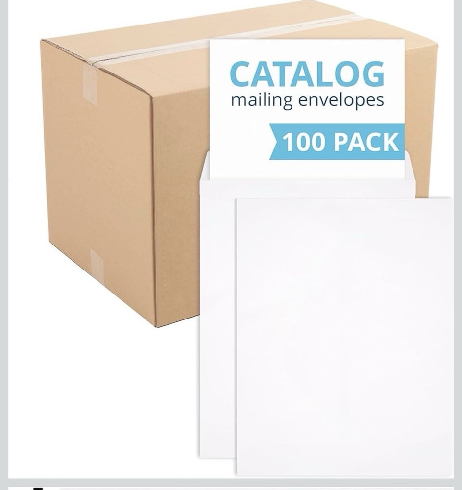 Blue Summit Supplies Catalog Mailing Envelopes Gummed Seal, 10×13 100-Pack NEW