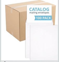Blue Summit Supplies Catalog Mailing Envelopes Gummed Seal, 10×13 100-Pack NEW