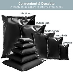 Poly Mailers Multi Size 10×13″, 12×15.5″, 14.5×19″ 60 Pack (20 per Size) Ship…