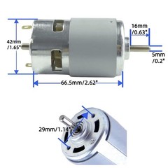 775 DC Motor 12V 6000RPM Large Torque High Power with Drill Chuck Bracket