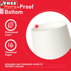 16 Oz 100 Pack Coffee Cups with Lids and Sleeves, Hot Paper Coffee Cups with Lid