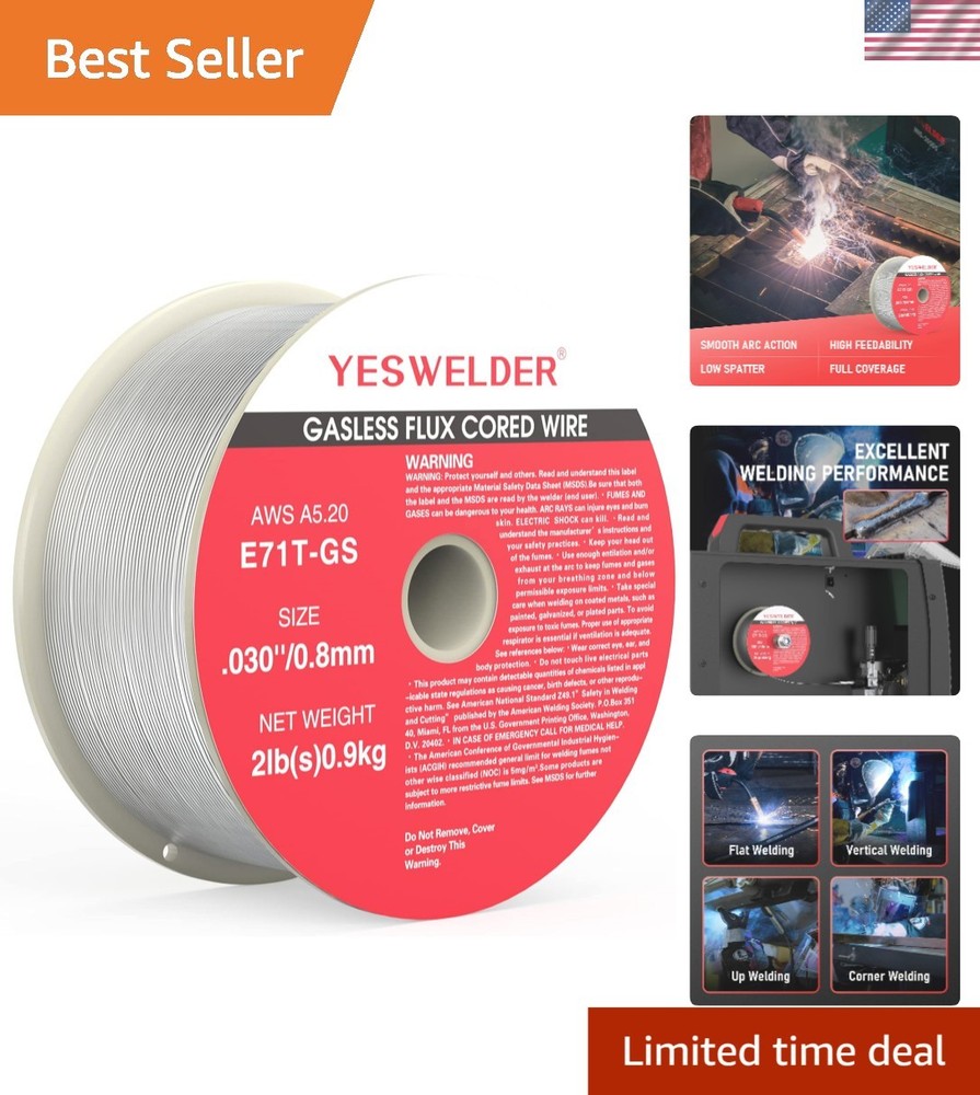 Gasless MIG Wire .030-Inch, 2lbs for Superior Flux Core Welding Performance
