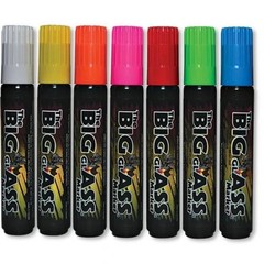 The Big Glass Marker Washable YELLOW Writer – Automotive Car Paint Pen – 3 Count