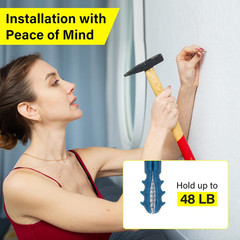 140Pcs Drywall Anchors and Screws Kit (3 Sizes) – Plastic Screw Anchors for Dryw