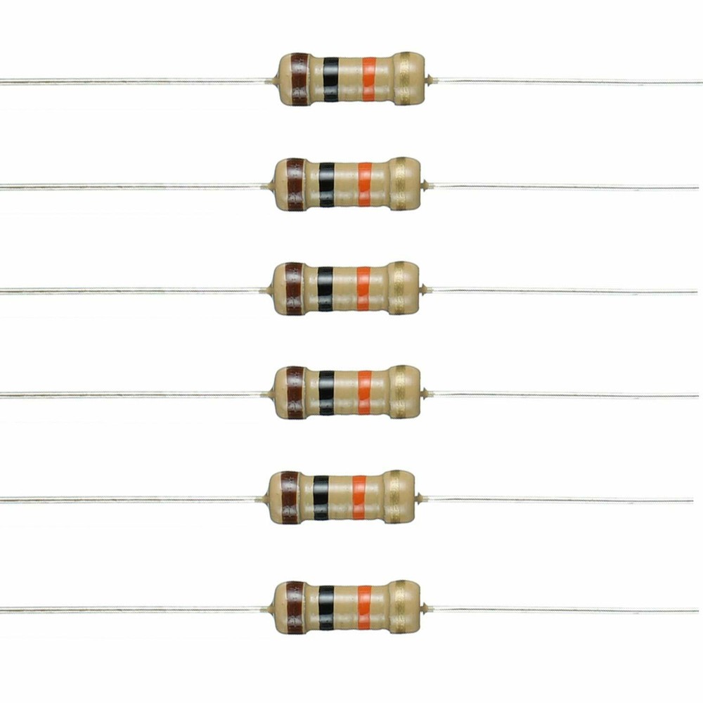 10 Pack~100PACK 10k Ohm Ω 5% Tolerance 1/4W 0.25 Watt Carbon Film Resistor