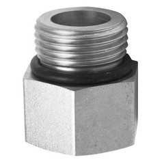 Parker 6-3/8 F5og-S Conversion Adapter, 9/16-18 X 3/8 In
