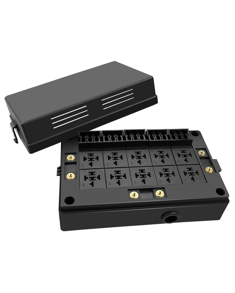 Universal 12V Fuse Relay Box, with Only Box & Terminals, & Terminals