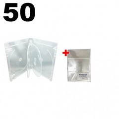50 PREMIUM STANDARD Clear Blu-Ray 6 Disc Cases 14mm & 100 OPP Bags