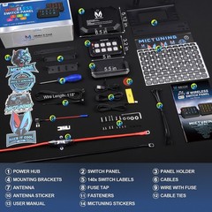 MICTUNING P1s Wireless Switch Panel Range 328FT Led Toggle Circuit Relay System