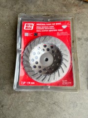 “Grip‑Rite GRTD70HI 7″ Turbo Diamond Cup Wheel – Fast Grinding Wet/Dry