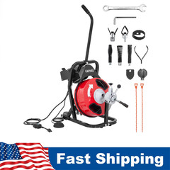 50 FT x 1/2 In Electric Drain Cleaner Machine ,Auto Feed Drain Auger Sewer Snake