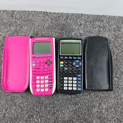 Texas Instruments Graphing Calculator Bundle Pink TI-84 Plus Silver TI-83 Plus